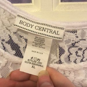 Body Central Tops - Body Central White Lace XL Top Onesie Body Central Tops - Body Central White Lace XL Top Onesie